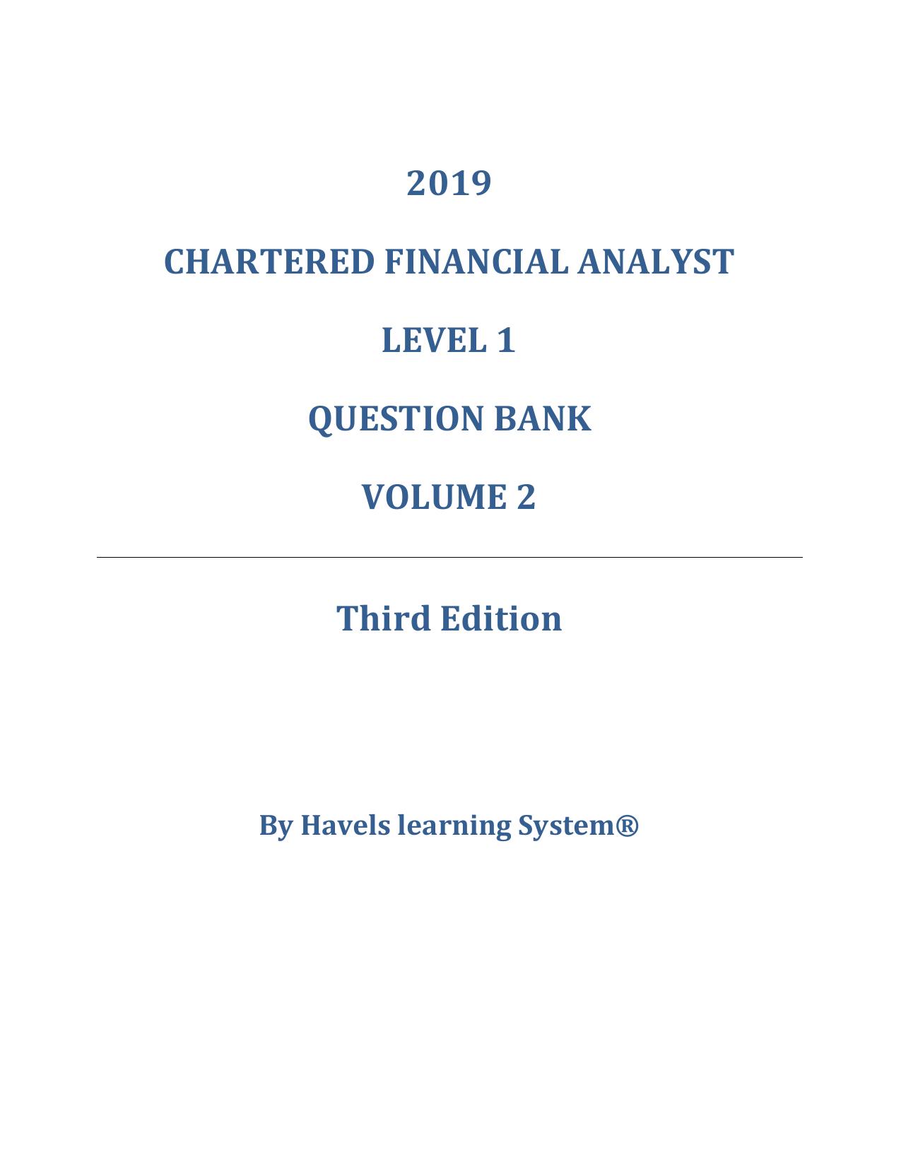 2019 CFA(r) Program Level 1 Question Bank Volume 2 - Wei Zhi.jpg