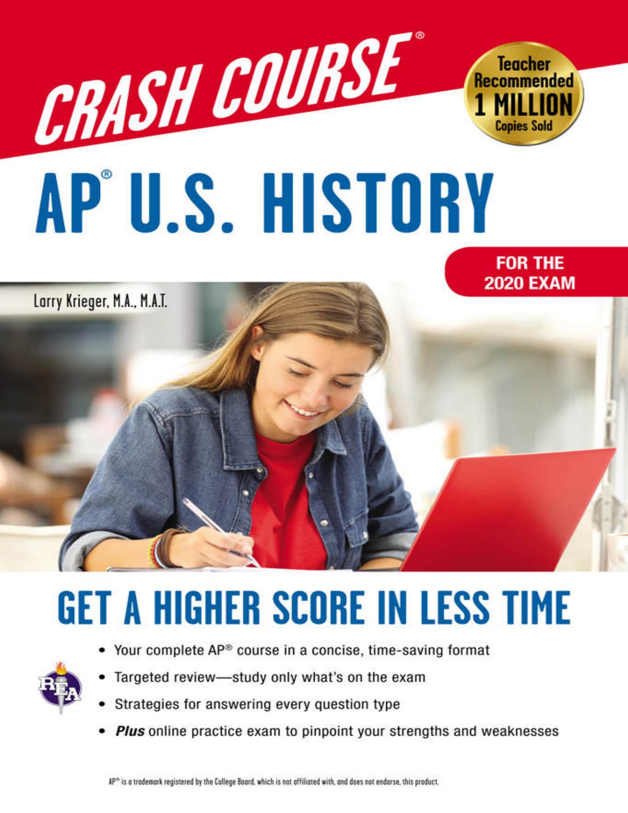 AP(r) U.S. History Crash Course, For the 2020 Exam, Book _ Online (Advanced Placement (AP) Crash Course).jpg