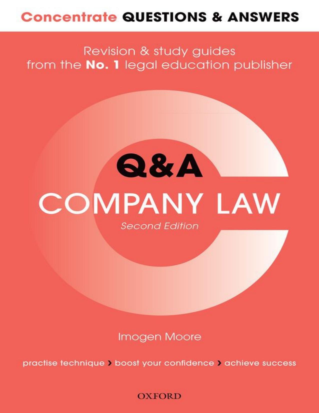 Concentrate Questions and Answers Company Law 2nd Edition by Imogen Moore.jpg