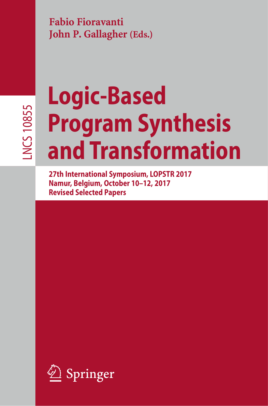 Logic-Based Program Synthesis and Transformation.png