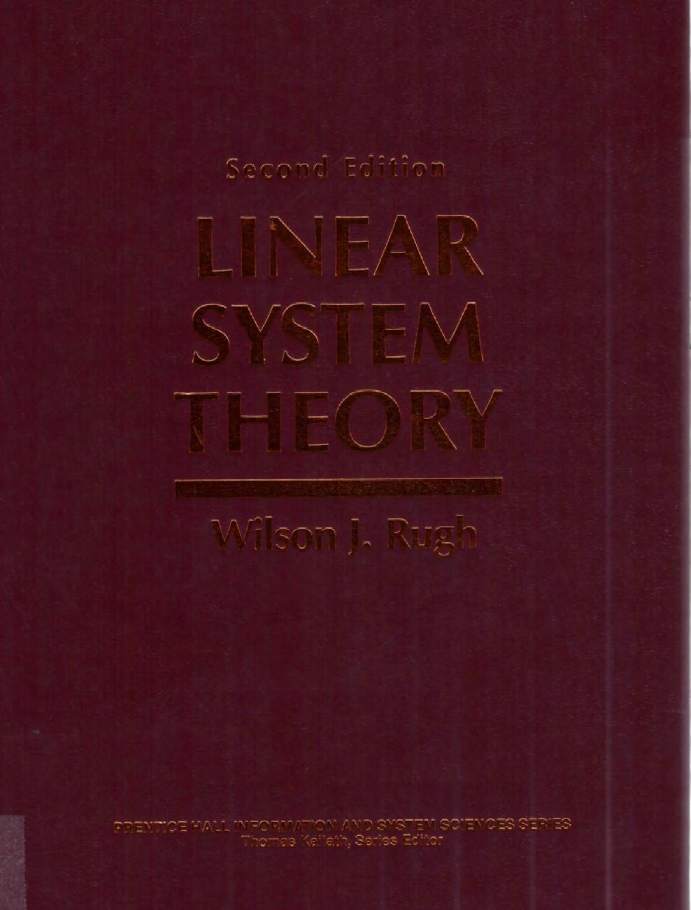 Linear System Theory 2nd Edition by Wilson J. Rugh.jpg