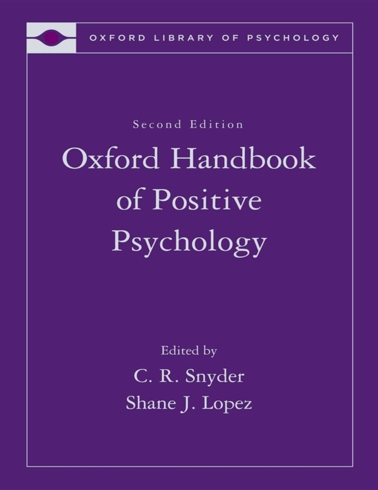 Oxford Handbook of Positive Psychology (Oxford Library of Psychology), The.jpg