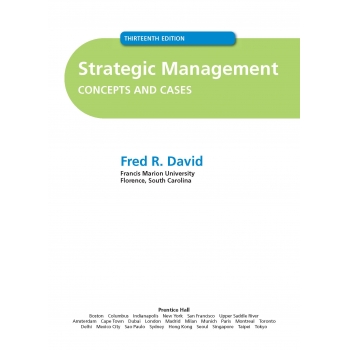 contents Instructor's Manual-战略管理 Strategic Management concepts