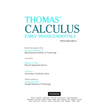 （Solution Manual）Thomas Calculus 13rd edition