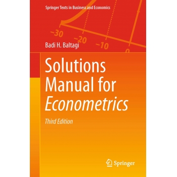 Econometrics and Solutions Manual 3th_Edition_by B.H.Baltagi