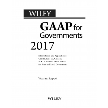 Wiley GAAP for Governments 2017