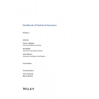 Handbook of Statistical Genomics Two Volume Set, Fourth Edition volum1-2