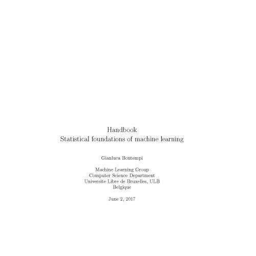 Handbook Statistical foundations of machine learning