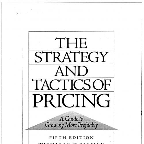 The Strategy and Tactics of Pricing 5th editon