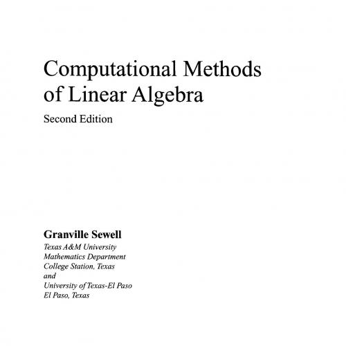 Computational Methods of Linear Algebra, Second Edition