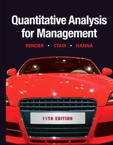 testbank--Quantitative Analysis for Management (Eleventh Edition) Barry Render