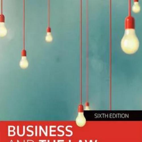Business and the Law 6th Edition by Andrew Terry, Des Giugni