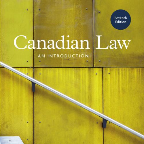 Canadian Law An Introduction, 7th Edition