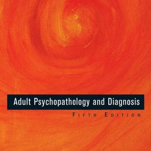 Adult Psychopathology and Diagnosis 5th Edition - Wei Zhi