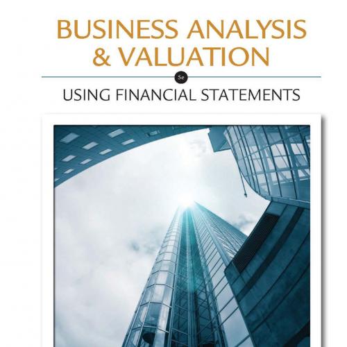 Business Analysis Valuation Using Financial Statements 5th - Wei Zhi