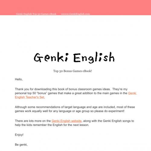 Genki English-Top 50 Games
