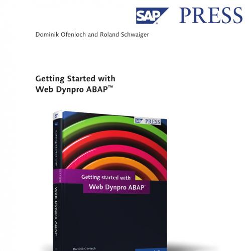 Getting Started with Web Dynpro ABAP
