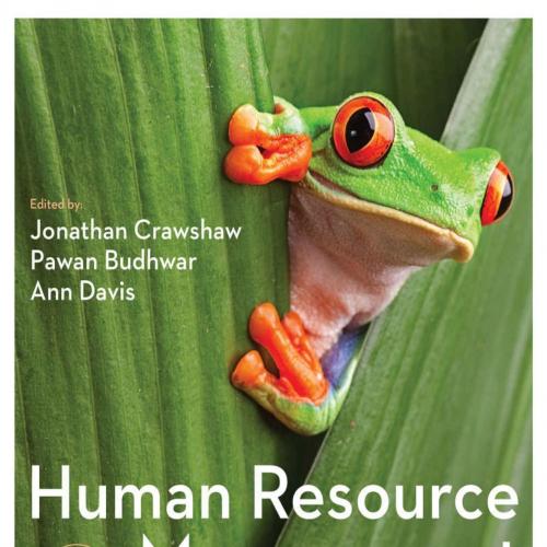 Human Resource Management Strategic and International Perspectinathan Crawshaw - Jonathan Crawshaw & Pawan Budhwar & Ann Davis