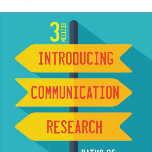 Introducing Communication Research_ Paths of Inquiry