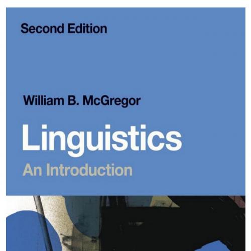 Linguistics An Introduction 2nd Edition by William B. McGregor