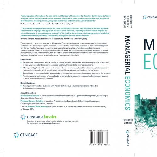 Managerial Economics 15th Edition by Mark Hirschey