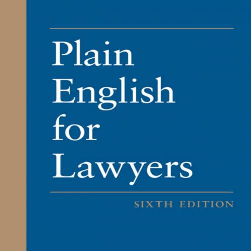Plain English for Lawyers 6th Edition