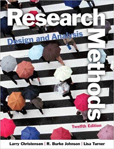 (Test Bank)Research Methods, Design, and Analysis, 12th Edition Larry B. Christensen.zip