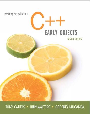 (PPT)Starting Out with C++ Early Objects, 9th Edition Tony Gaddis.zip