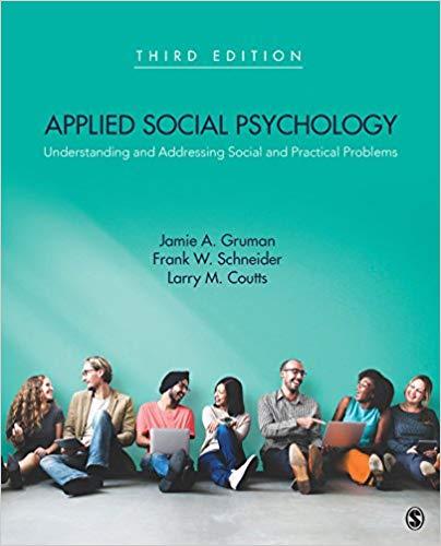 (PDF)Applied Social Psychology Understanding and Addressing Social and Practical Problems 3rd Edition