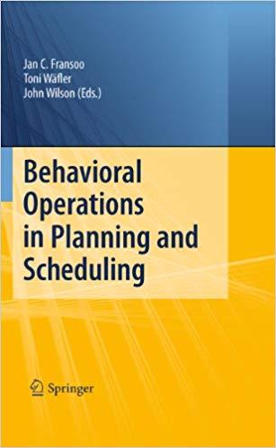 (PDF)Behavioral Operations in Planning and Scheduling
