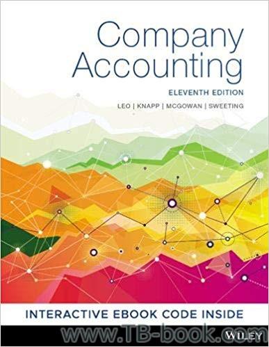 (PDF)Company Accounting, 11th Australian Edition by Ken Leo