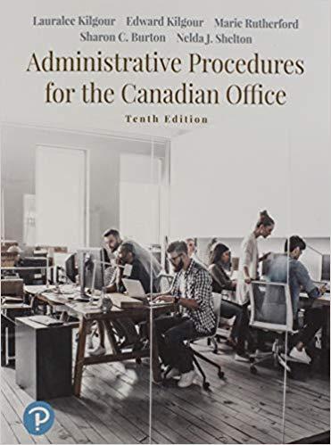 Administrative Procedures for the Canadian Office, 10th Canadian Edition