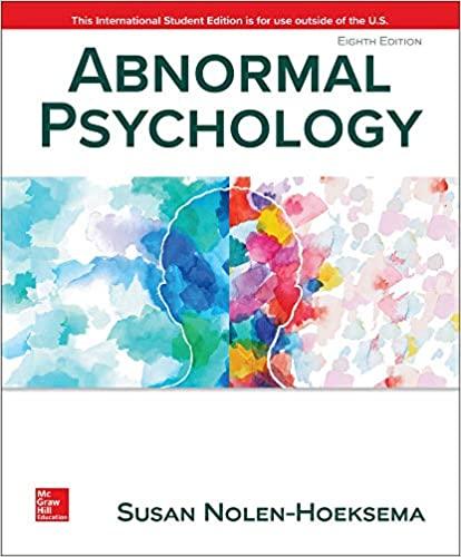 ISE Abnormal Psychology 8th Edition [Susan Nolen-Hoeksema]