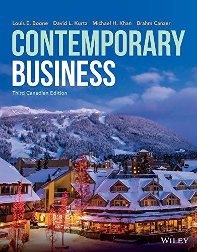 Contemporary Business 3rd Canadian Edition [LOUIS E. BOONE]