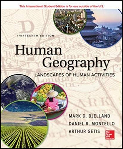 Human Geography Landscapes of Human Activities 13th Edition [Mark Bjelland]