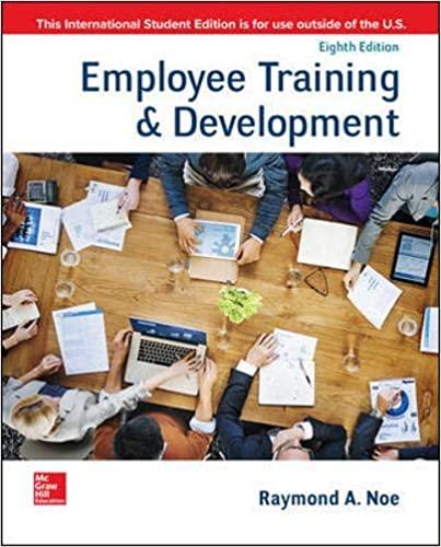 Employee Training and and Development 8th Edition [Raymond Noe]