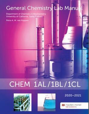 General Chemistry Laboratory Manual 2020-2021[Petra A.M. van Koppen]