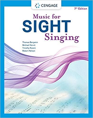 Music for Sight Singing, Ed 7 [Thomas Benjamin]