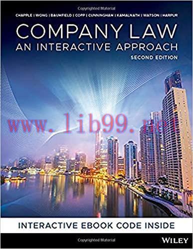 (PDF)Company Law: An Interactive Approach 2nd Edition by Ellie Chapple