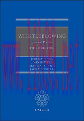 (PDF)Whistleblowing: Law and Practice 3rd Edition