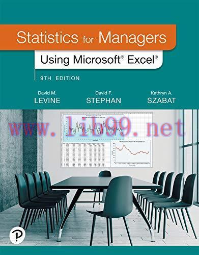 [PDF]Statistics for Managers Using Microsoft Excel 9th Edition [David M. Levine]