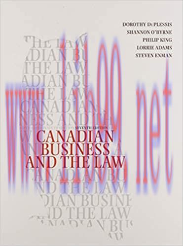 [PDF]Canadian Business and the Law 7th Canadian Edition