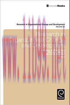 (PDF)Research in Organizational Change and Development 1st Edition