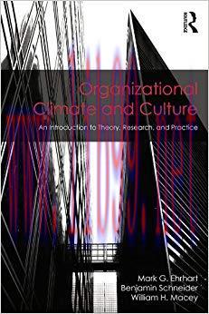 (PDF)Organizational Climate and Culture: An Introduction to Theory, Research, and Practice (Organization and Management Series) 1st Edition