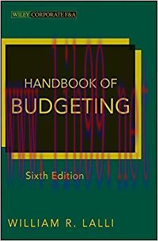 (PDF)Handbook of Budgeting (Wiley Corporate F&A 562) 6th Edition