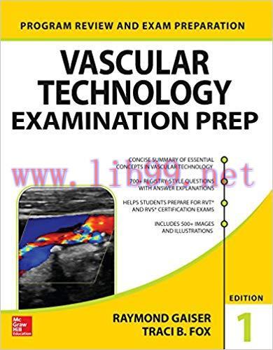 (PDF)Vascular Technology Examination PREP (LANGE Reviews Allied Health) 1st Edition