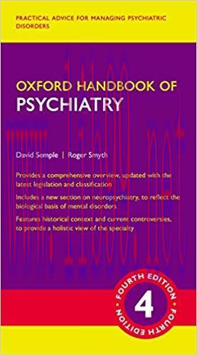 (PDF)Oxford Handbook of Psychiatry (Oxford Medical Handbooks) 4th Edition