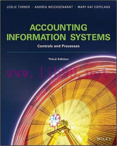 Accounting Information Systems: Controls and Processes, 3rd Edition by Leslie Turner 课本