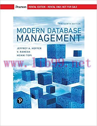 Modern Database Management, 13th Edition,