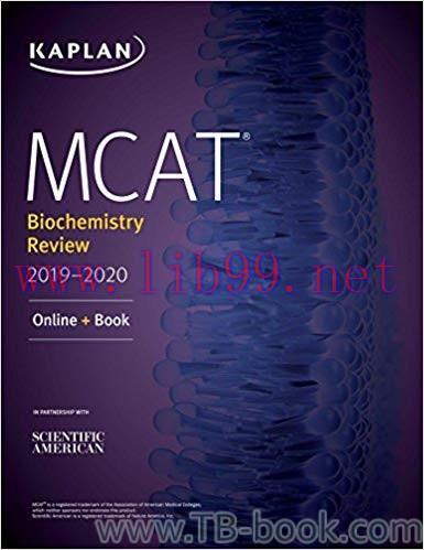 MCAT Biochemistry Review 2019-2020 by Kaplan Test Prep 课本